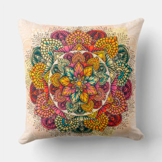 Blommor mandala kudde