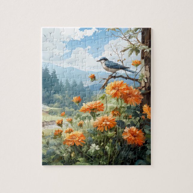 Blommor Marigold Puzzle 110 Pcs. 8" x 10" Pussel (Vertikal)