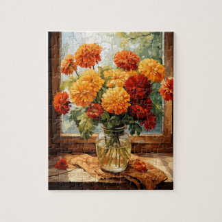 Blommor Marigold Puzzle 110 Pcs. 8" x 10" Pussel