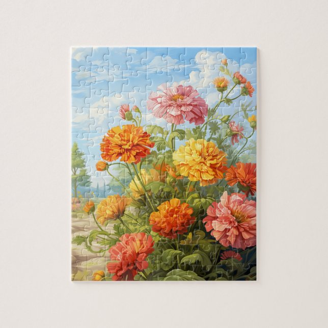 Blommor Marigold Puzzle 110 Pcs. 8" x 10" Pussel (Vertikal)