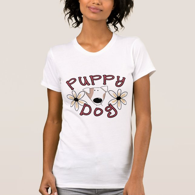Blommor, marionettskjortor och Hund T Shirt (Framsida)