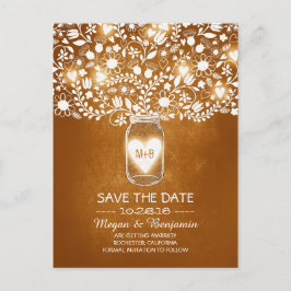 Blommor masonburk orange spara datum vykort