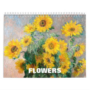 Blommor - mästerverk - Berömd konstnärers målninga Kalender
