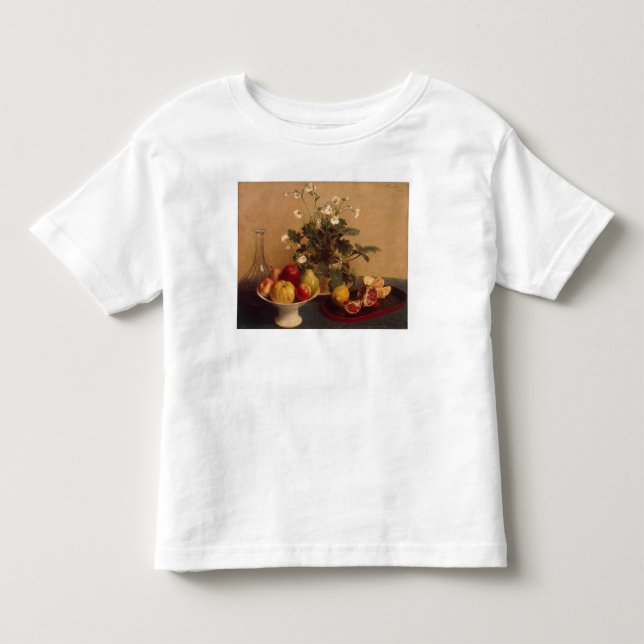 Blommor, maträtt med frukt och karaff, 1865 tröja (Framsida)