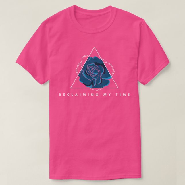 Blommor med blå Blommar 1 T Shirt (Design framsida)