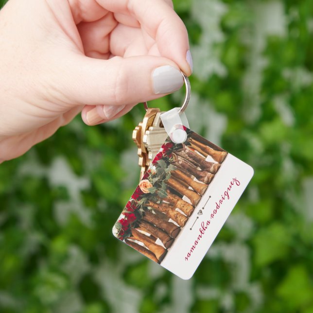 Blommor med blommor nyckelring (Hand)