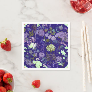 Blommor med elegant och mystisk atmosfär pappersservett