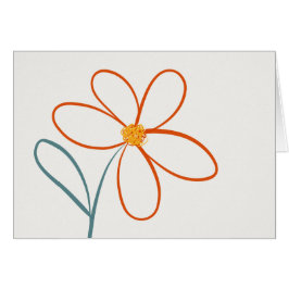 Blommor med enkel daisy hälsningskort