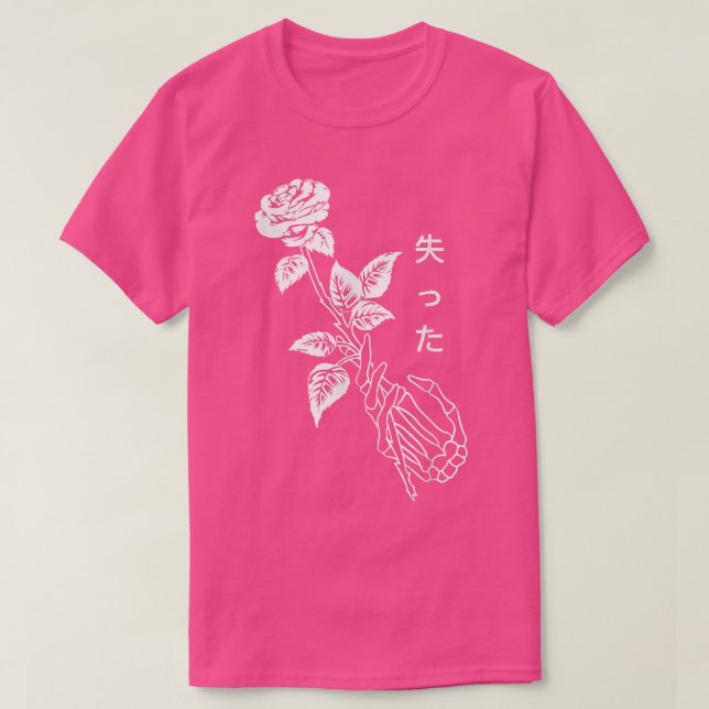 Blommor med enkelt Röd ros  T Shirt (Design framsida)