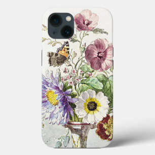 Blommor med fjäril