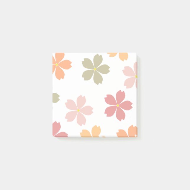 Blommor med flera färg post-it block (Framsida)