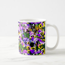 blommor med flera färgader kaffemugg