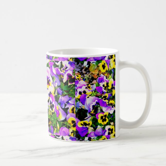 blommor med flera färgader kaffemugg (Höger)
