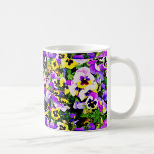 Blommor med flera färgader mugg