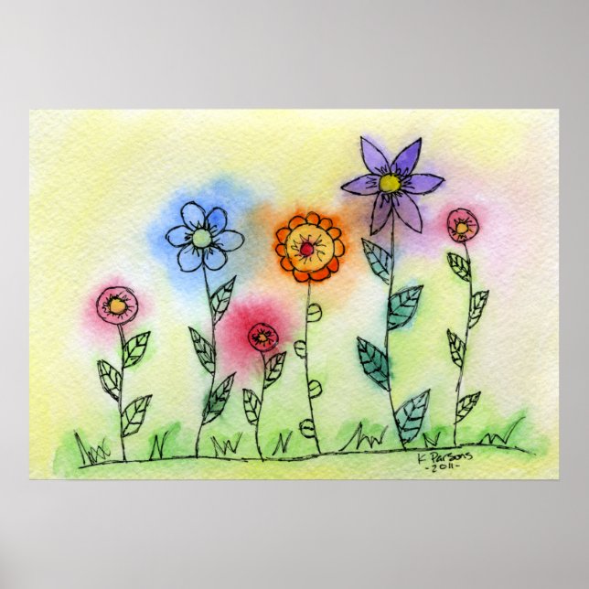 Blommor med halos poster (Framsidan)