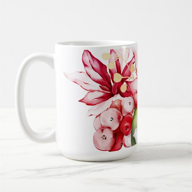 Blommor med helgdag kaffemugg (Vänster)