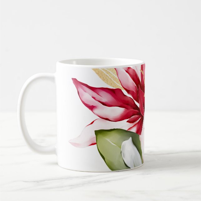 Blommor med helgdag kaffemugg (Vänster)