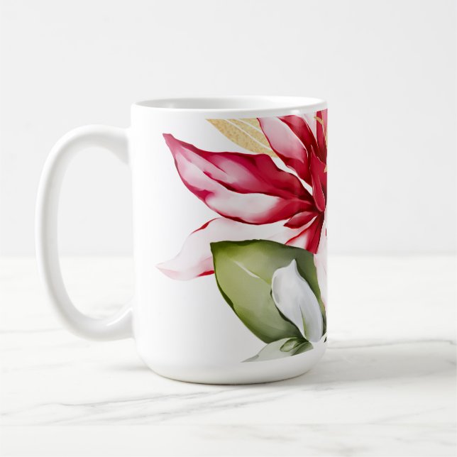 Blommor med helgdag kaffemugg (Vänster)