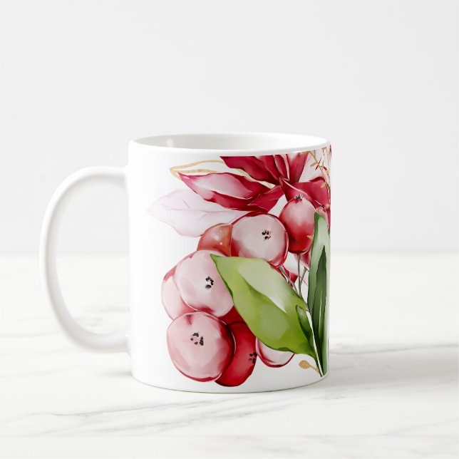 Blommor med helgdag kaffemugg (Vänster)