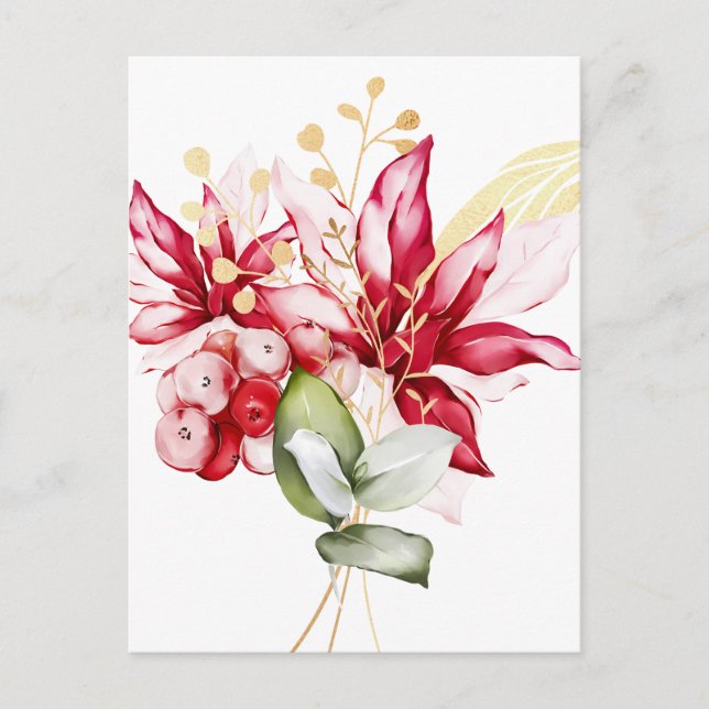 Blommor med helgdag vykort (Framsida)