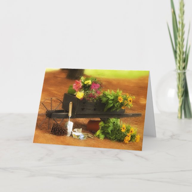 Blommor med hjul kort (Framsida)