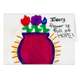 BLOMMOR MED HOPP HÄLSNINGSKORT