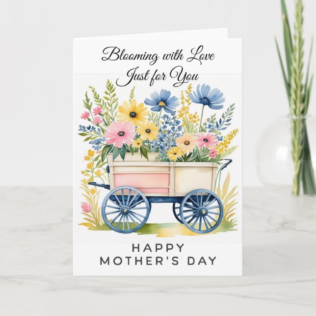 Blommor med kärlek Mors dag-kort Kort (Framsida)
