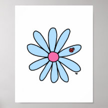 Blommor med Ladybug Poster