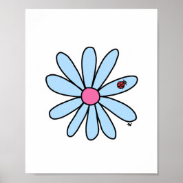 Blommor med Ladybug Poster