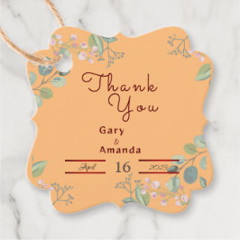 Blommor med Löv Gåvor Etiketter