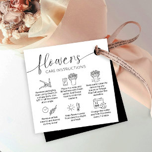 Blommor med minimalistisk Logotyp Florist-Märkre Gåvor Etiketter