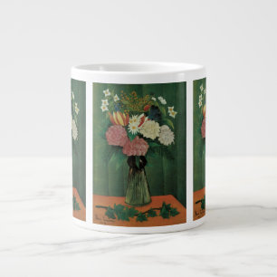 Blommor med murgröna av Henri Rousseau, Vintage Fl Jumbo Mugg