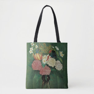 Blommor med murgröna av Henri Rousseau, Vintage Fl Tygkasse