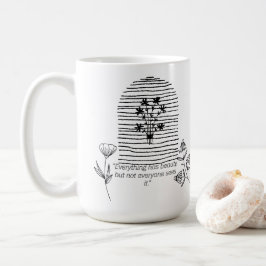 Blommor med offertkonst kaffemugg