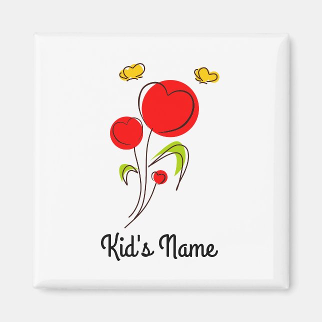 Blommor med örhängen magnet (Framsidan)