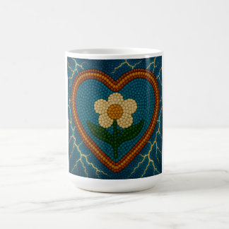 Blommor med Pärlor och Thunder Kaffemugg