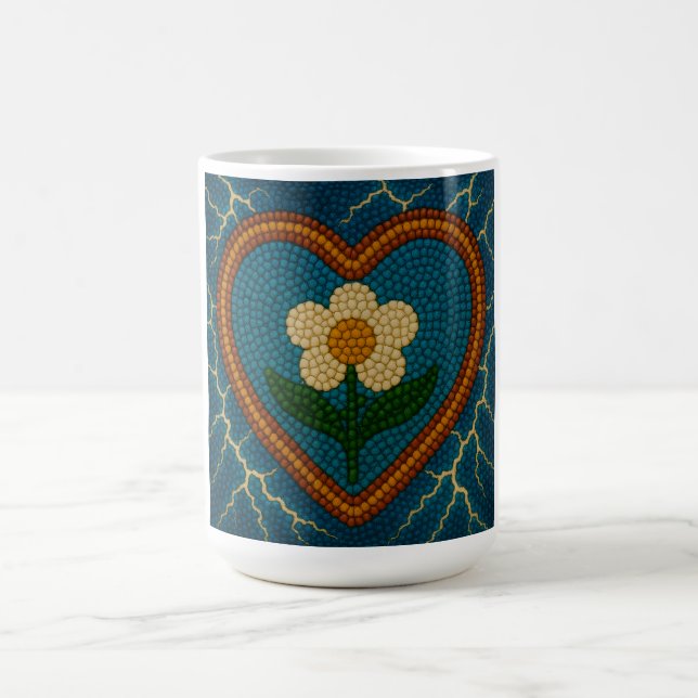 Blommor med Pärlor och Thunder Kaffemugg (Center)