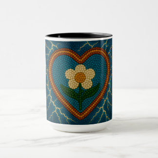 Blommor med Pärlor och Thunder Mugg