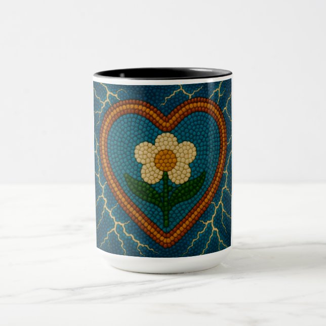 Blommor med Pärlor och Thunder Mugg (Center)