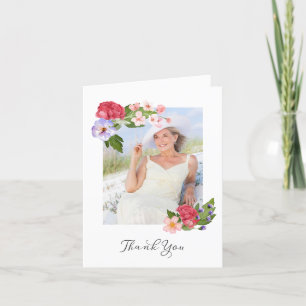 Blommor med Photo Tack Kort