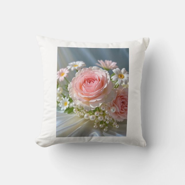 Blommor med tidlös extravagant elegans kudde (Framsida)