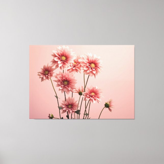  blommor med tidslös blomma Photorealism Canvastryck (Framsida)