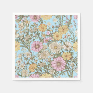 Blommor med vår-atmosfär pappersservett