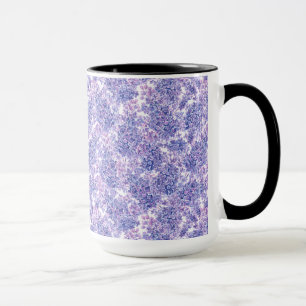 Blommor med violett vattenfärg mugg