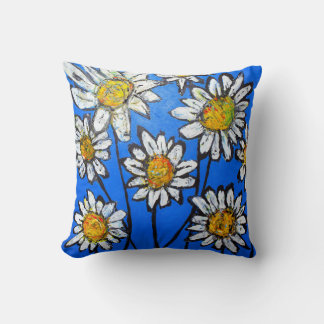 Blommor med vita stift kudde