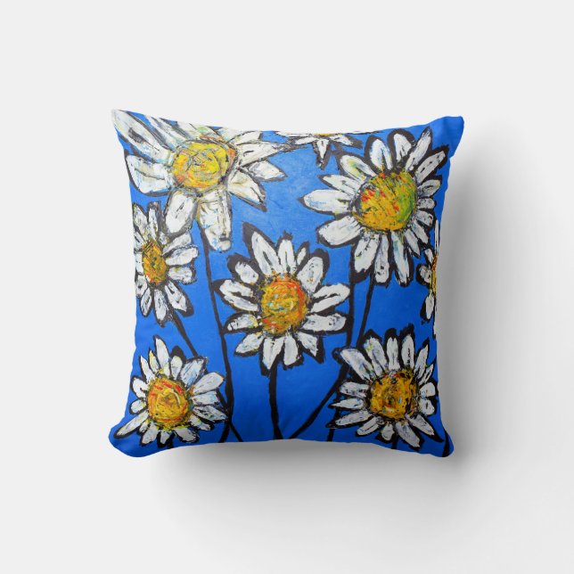 Blommor med vita stift kudde (Framsida)