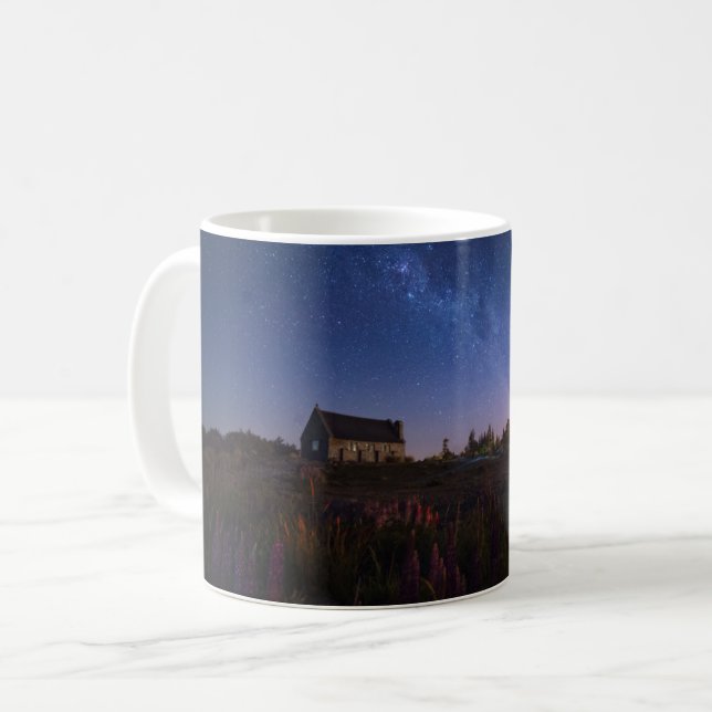 Blommor | Milky Way Nya Zeeland Kaffemugg (Framsida vänster)