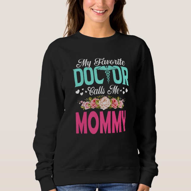 Blommor Min Favorite Doktor kallar mig Mamma Mor T Shirt (Framsida)