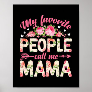 Blommor Mina favoriter kallar mig Mamma Mor Poster