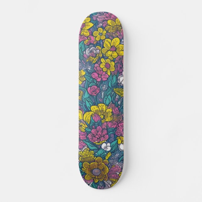 Blommor Mini Skateboard Bräda 18,5 Cm (Framsida)